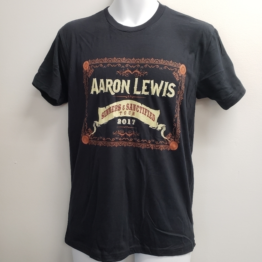 Aaron Lewis Sinners & Sanctified Tour 2017 Tshirt Size Small
